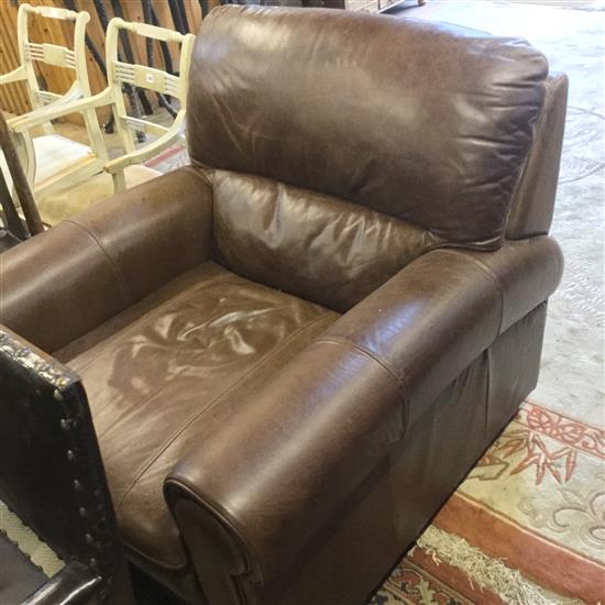 Leather easy chair